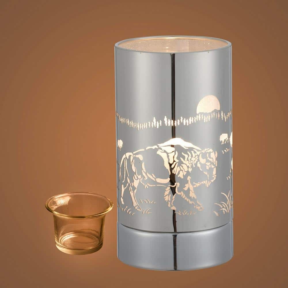 7 in. Touch lamp/Oil burner/Wax warmer-Silver Bison price history on PriceWatchPro