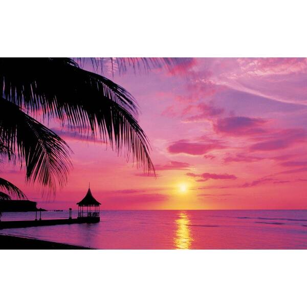 Ideal Decor 50 in. x 144 in. Montego Bay Wall Mural
