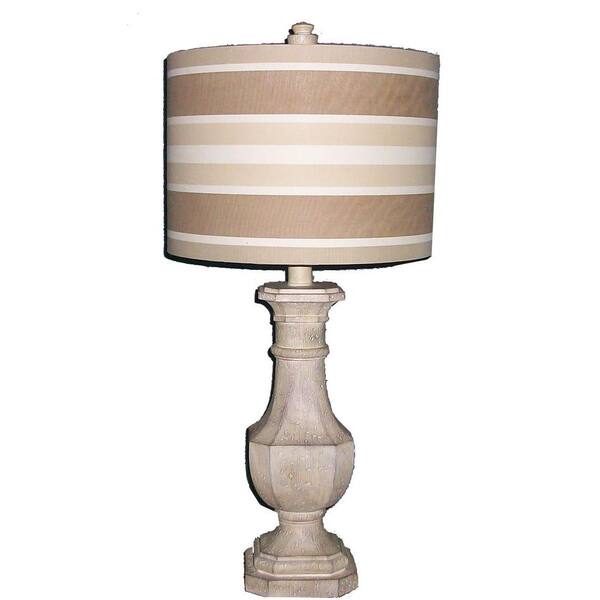 Fangio Lighting 28 in. Antique White Resin Table Lamp-DISCONTINUED