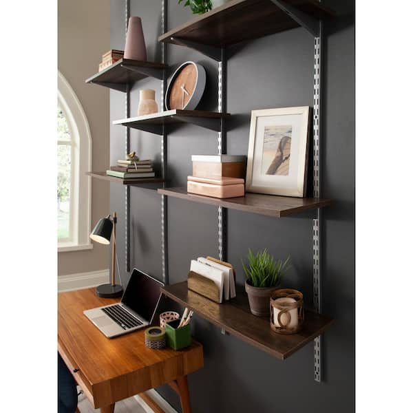 Black Laminated Wood Shelf 12 in. D x 72 in. L