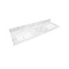 THINSCAPE 61 in. W x 22 in. Vanity Top in Volakas Marble with White ...