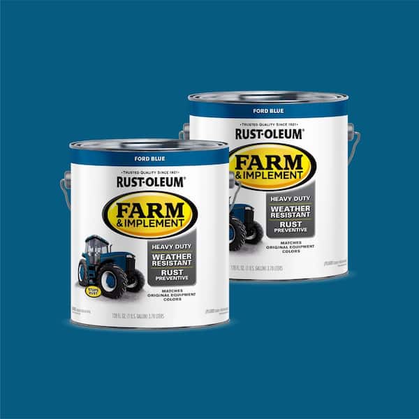 1 gal. Farm & Implement Ford Blue Gloss Enamel Paint (2-Pack)