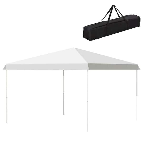 13 ft. x 13 ft. White Height Adjustable Instant Canopy Pop Up Tent