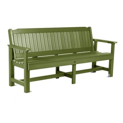 lime green outdoor bench