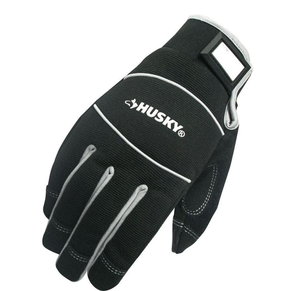 Husky Men's X-Large Black Mechanic Gloves (5-Pack) SL8593XL - The Home ...