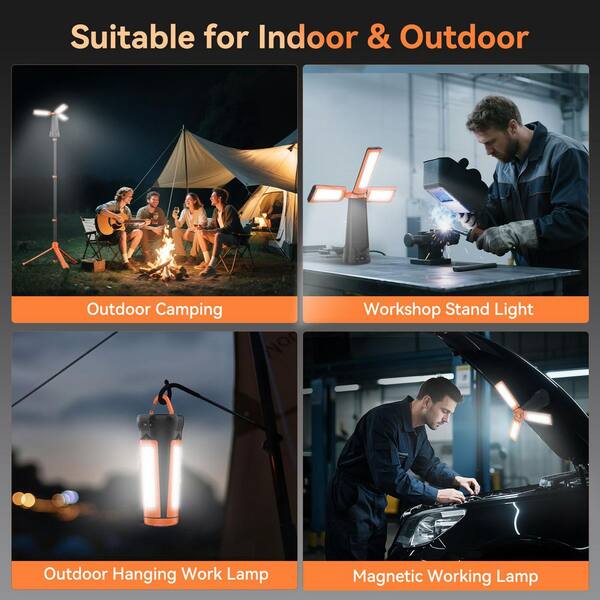 Dimgogo 5500 Lumen LED Work Light with Stand NCY300-C - The Home Depot