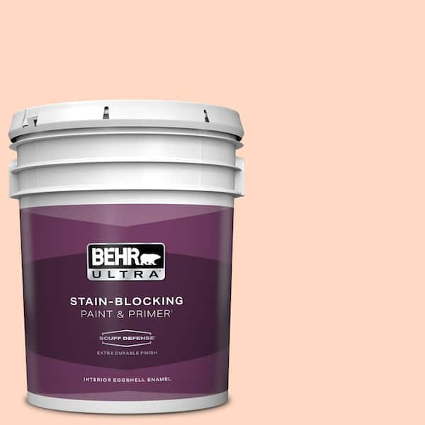 BEHR ULTRA 5 gal. #230C-2 Shell Coral Extra Durable Eggshell Enamel Interior Paint & Primer