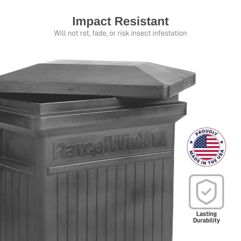 Graphite Vertical Plastic Package Delivery Box