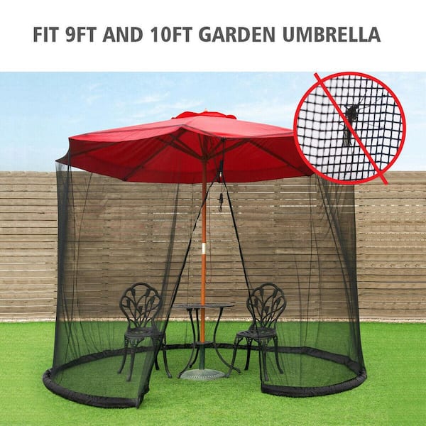 11 ft patio umbrella netting 11 FT XL White Umbrella Mosquito Net  Heavy-Duty Fabric  bedcanopystore