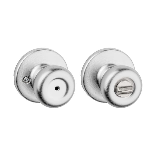 Tylo Satin Chrome Bed/Bath Door Knob with Lock