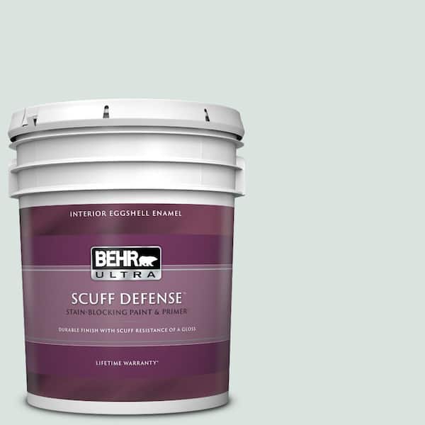 BEHR ULTRA 5 gal. #N430-1 Mountain Peak White Extra Durable Eggshell Enamel Interior Paint & Primer