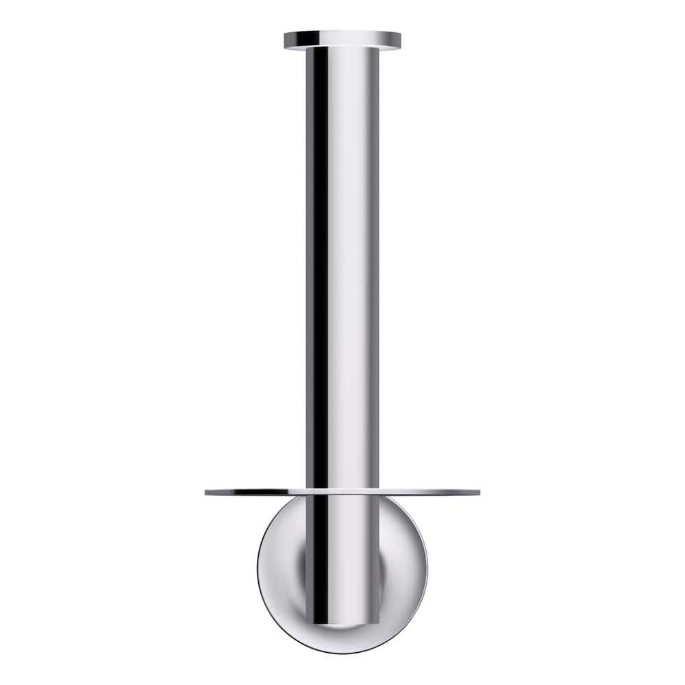 Polished Chrome Brass Vertical Toilet Paper Holder