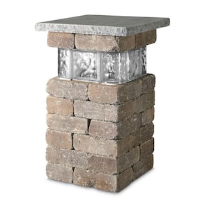 20 in. Santa Fe Lakeland Pillar with Glass