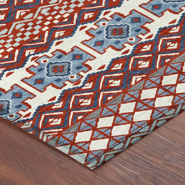 Chantille Machine Washable Indoor/Outdoor Abstract ACN2760 Red 2 ft. x 3 ft. Accent Rug