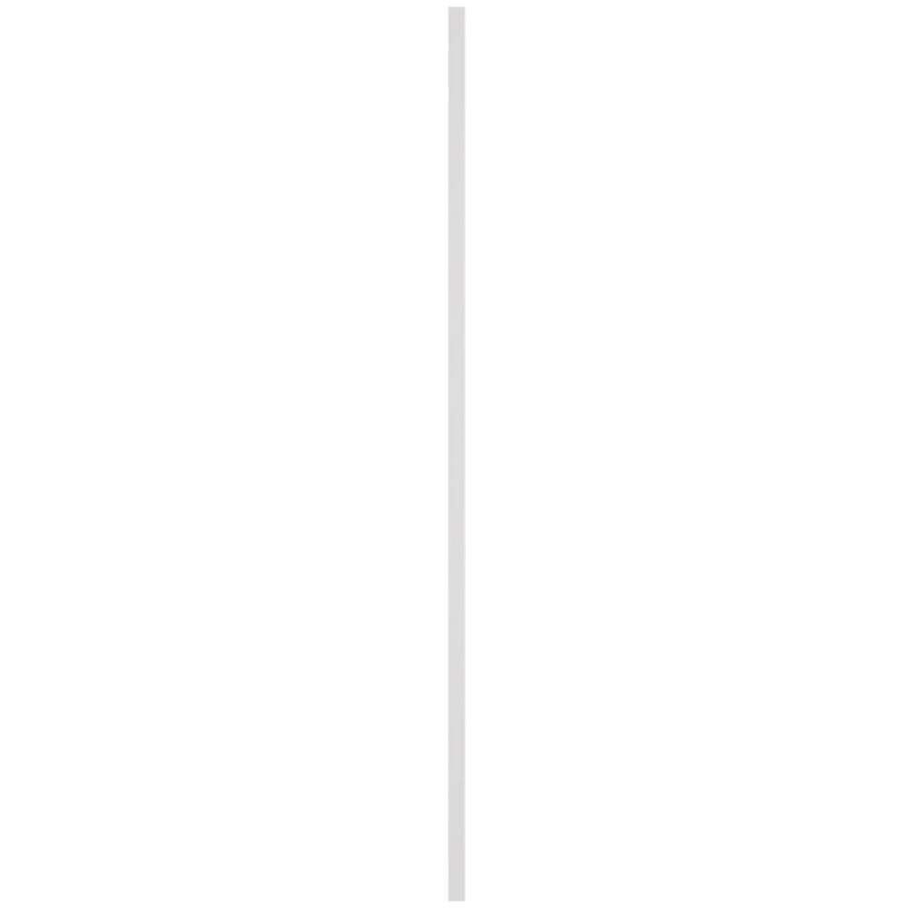 White Vinyl Rectangular Louvered Decorative Shutters, 12" x 60"