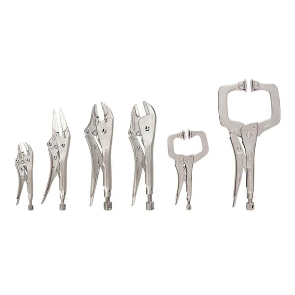 TEKTON 6-Piece Swivel C-Clamp and Locking Pliers Set