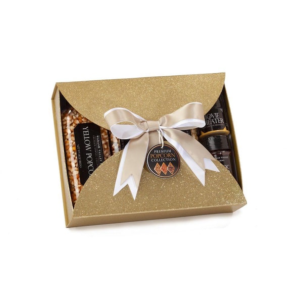 Gold Glitter Box Premium Popcorn Gift Set
