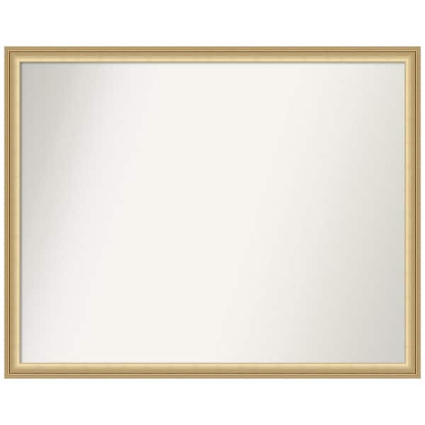 Amanti Art Florence Gold 29.75 in. W x 23.75 in. H Non-Beveled Casual Rectangle Framed Bathroom Wall Mirror in Gold