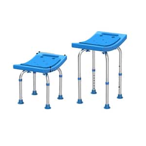 Heavy-Duty Shower Chair for Bathroom Seat Adjustable Shower Tool Anti-Slip Bathtub Seat, Blue