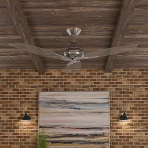 Florentine IV 56 in. Indoor Brushed Nickel Ceiling Fan with Wall Control