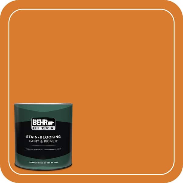 BEHR ULTRA 1 qt. #270B-7 Bonfire Semi-Gloss Enamel Exterior Paint & Primer