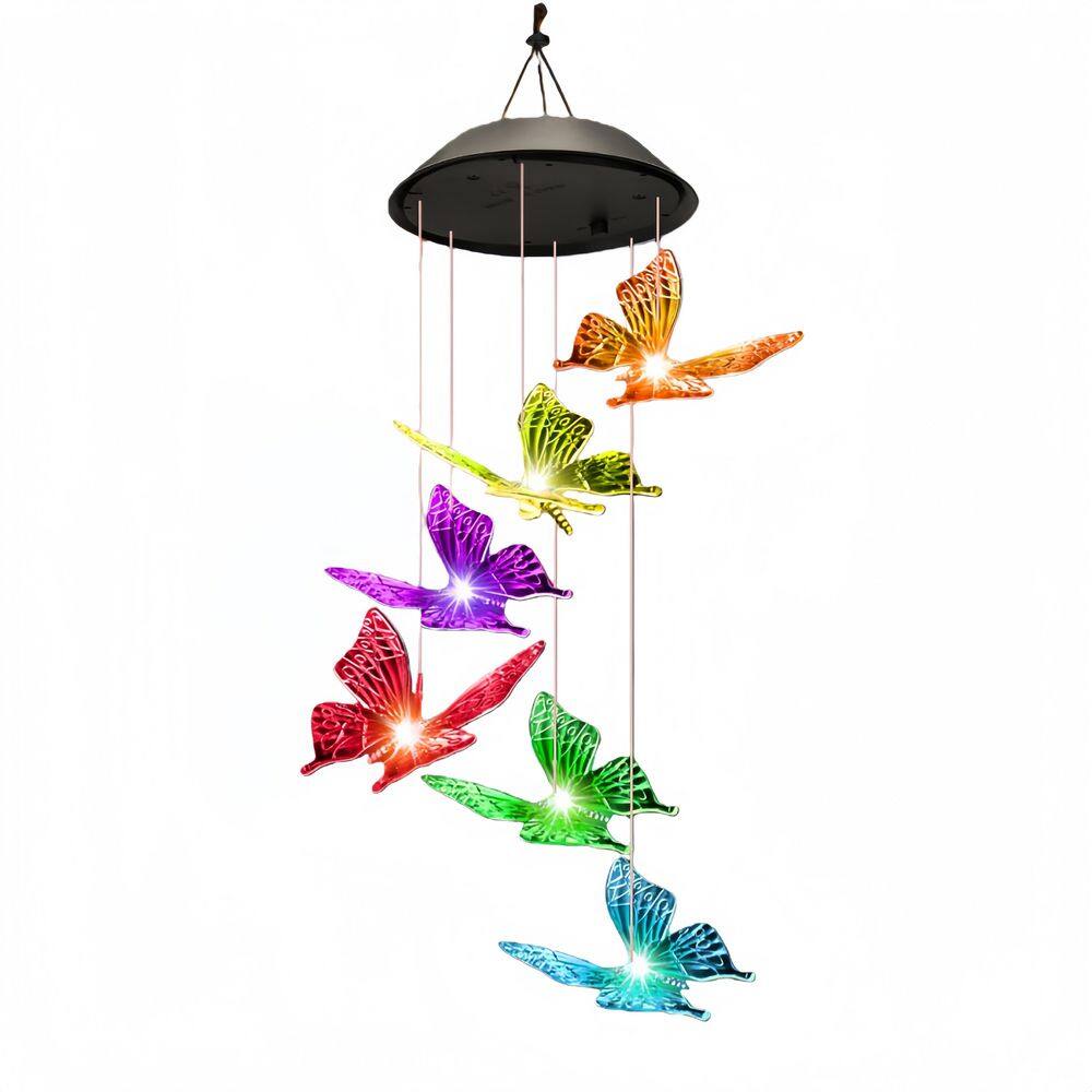 Solar Wind Chime with LED Butterfly Design and Waterproof Construction for Outdoor Garden Patio Decor (1-Pack) price history on PriceWatchPro