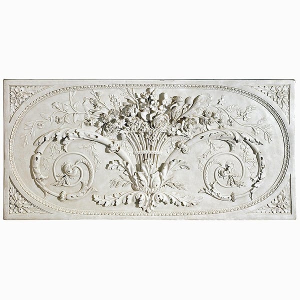 Design Toscano 21 in. x 48 in. Le Bouquet Grand Sculptural Wall Frieze
