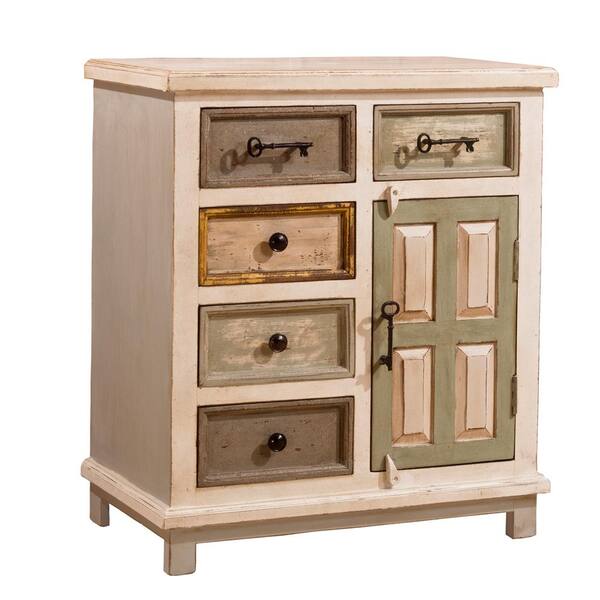 Hillsdale Furniture LaRose Dove Gray and Antique White Cabinet
