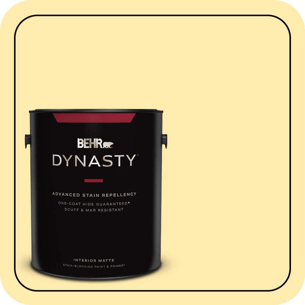 1 gal. #370A-2 Pale Daffodil Matte Interior Stain-Blocking Paint & Primer