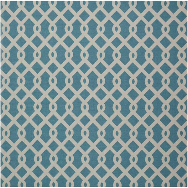 Waverly Sun N' Shade Poolside 8 ft. x 8 ft. Geometric Floral Indoor/Outdoor Square Area Rug