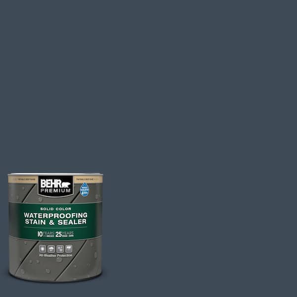BEHR PREMIUM 1 qt. #SC-101 Atlantic Solid Color Waterproofing Exterior Wood Stain and Sealer