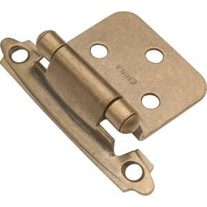 Deco Antique Brass Surface Self-Closing Hinge (2-Pack)