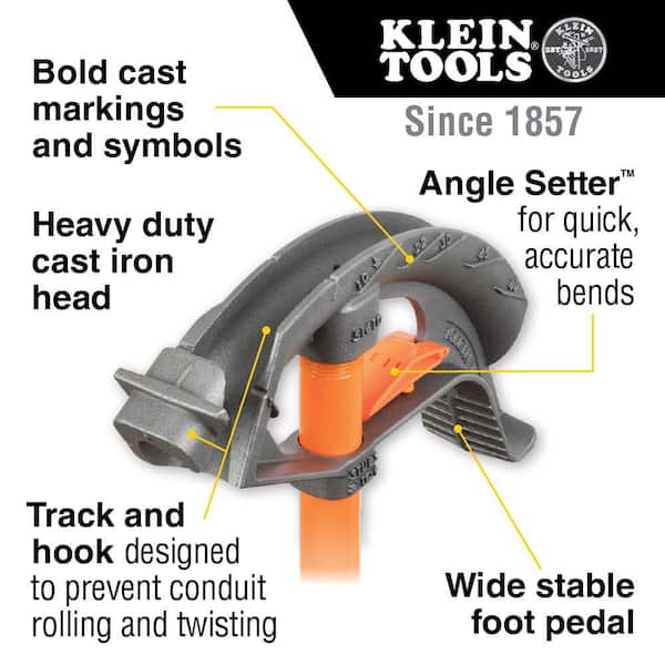 1/2 in. Iron Conduit Bender EMT with Angle Setter