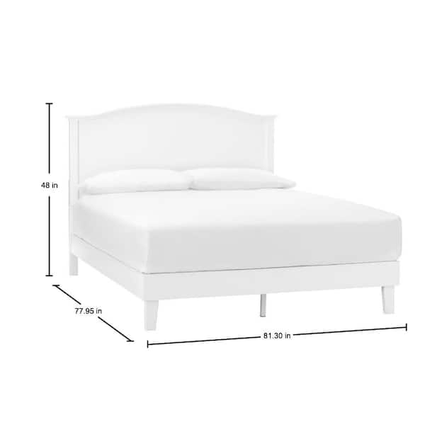 Stylewell Colemont White Wood King Bed, White Wooden Headboard King Size