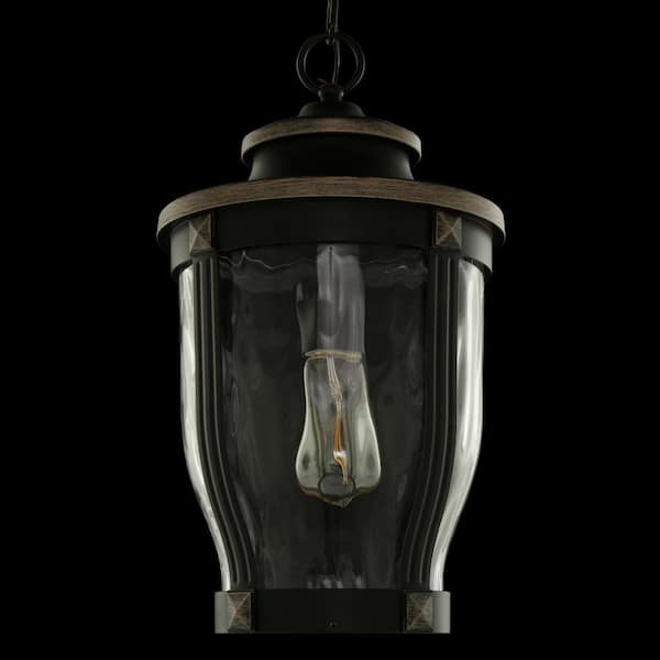 Home Decorators Collection McCarthy 1-Light Bronze Outdoor Chain Hung Lantern 