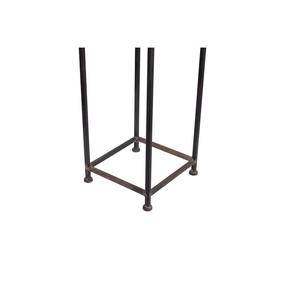 Tall Black Metal House-Shaped Firewood Holder