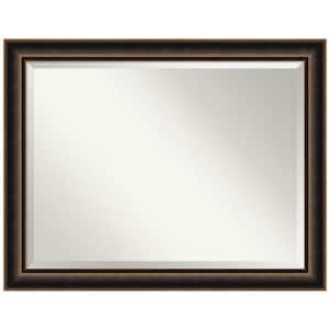 Villa Oil Rubbed Bronze 45.75 in. x 35.75 in. Beveled Casual Rectangle Wood Framed Bathroom Wall Mirror in Bronze