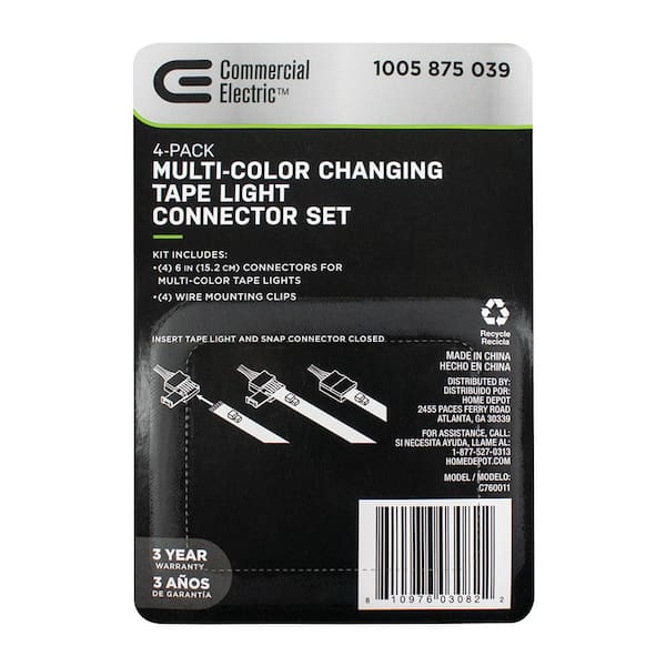 Rgb W 4 In X 6 Snap Connectors, Home Depot Led Light Strip Connector