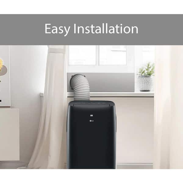 8,000 BTU (13,000 BTU ASHRAE) Portable Air Conditioner Cools 350 Sq. Ft. with Dehumidifier and Wi-Fi in Gray