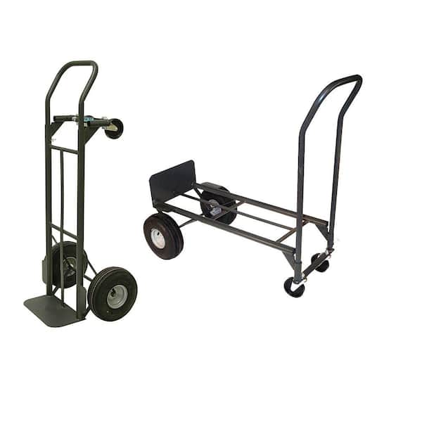 Hand Truck Dolly Wheels Cart Convertible Milwaukee 600 Lb Capacity 2-In-1 Moving 