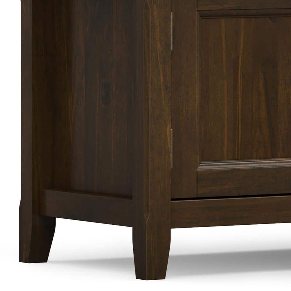 Burlington Mahogany Brown 72'' Solid Wood TV Media Stand
