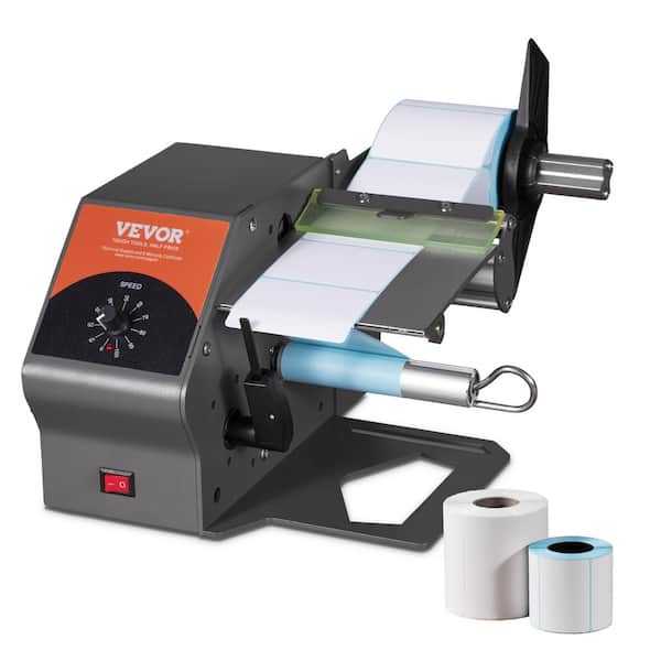 VEVOR Automatic Label Dispenser Width 0.2 in. - 4.5 in. Length 0.2 in. -Automatic Label Separator with Speed Adjustable