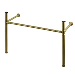 Imperial Stainless Steel Console Table Legs in Brushed Brass