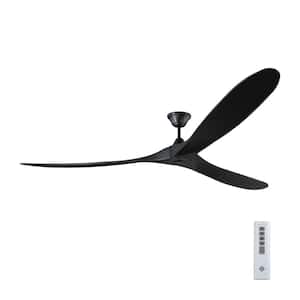 Maverick Super Max 88 in. Modern Indoor/Outdoor Matte Black Ceiling Fan with Matte Black Blades and Remote Control
