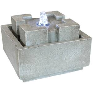 7 in. Square Dynasty Bubbling Indoor Tabletop Fountain