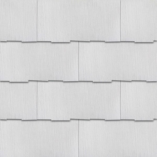 GAF WeatherSide Purity Thatched 12 in. x 24 in. Fiber-Cement Siding Shingle (19-Bundle)