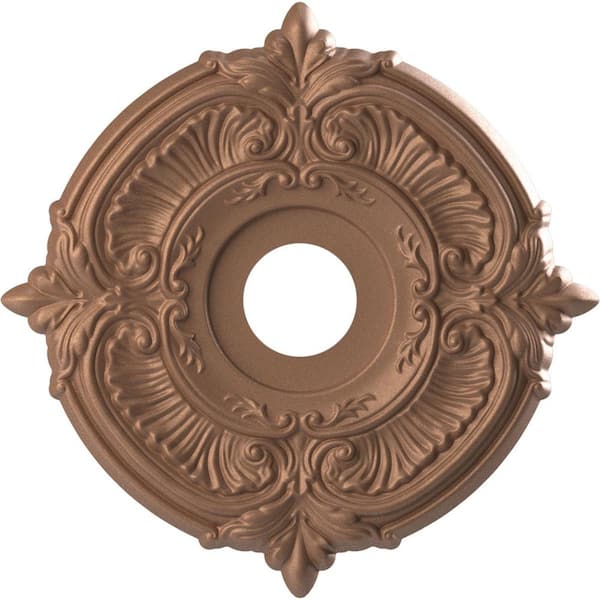 Ekena Millwork 16" O.D. x 3-1/2" I.D. x 1" P Attica Thermoformed PVC Ceiling Medallion (Fits Canopies up to 5-5/8") in Aged Copper