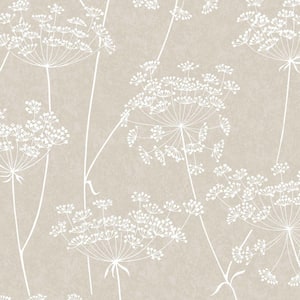 Aura Taupe Vinyl Strippable Wallpaper (Covers 56 sq. ft.)