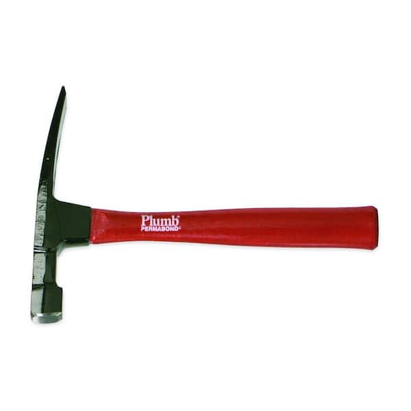 Plumb 24 oz. Hickory Handled Brick Hammer 11491P The Home Depot
