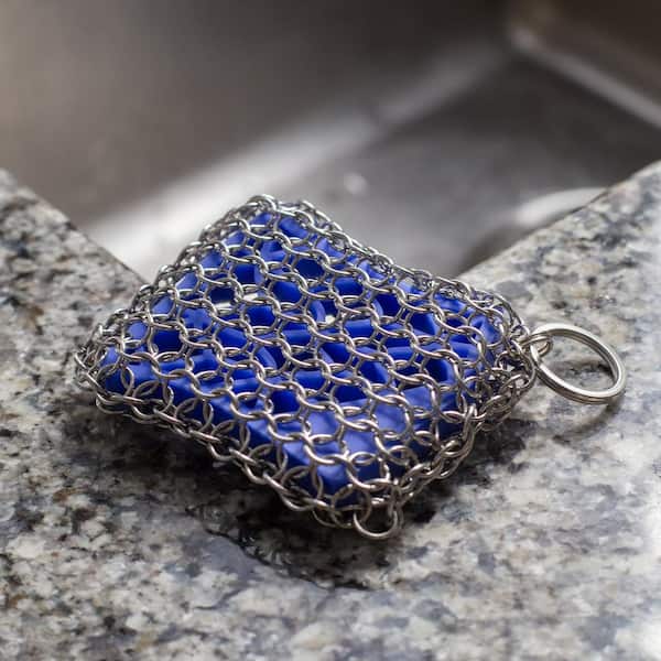 LODGE CAST IRON Lodge Blue Chainmail Scrubbing Pad ACM10S31 - The